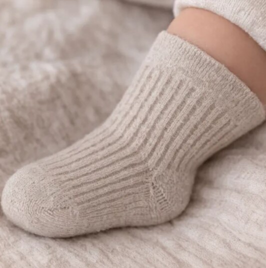 Need it   Babysokker i merinoull Sand