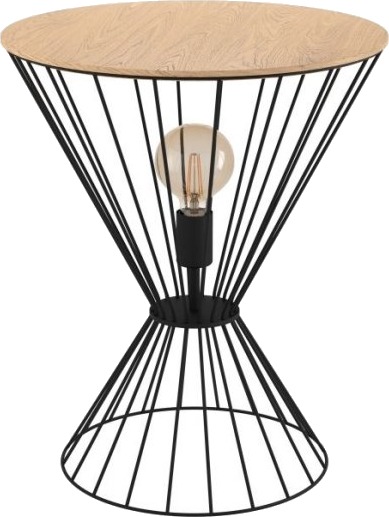 Eglo Desierto Bordlampe Svart Og Tre Farget Med Sokkel For Lyskilde Under Bordplaten Eglo Desierto Bordlampe Svart Og Tre Farget Med Sokkel For Lyskilde Under Bordplaten