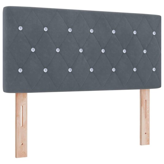 Sengesofa med madrass mørkegrå 90x200 cm fløyel