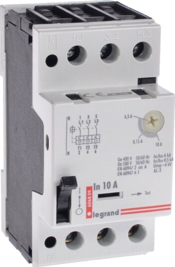Legrand Motorbryter 3P 4Kw 6,3 10A M 250 10 606809