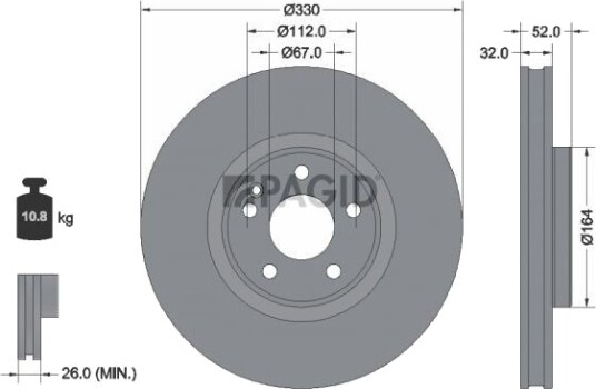 PAGID 56349NC Bremseskive PAGID 56349NC Bremseskive