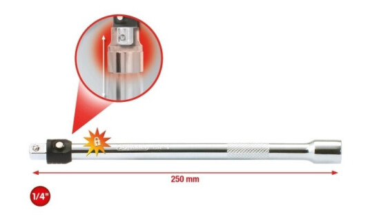 Ks Tools 919.1406, Enkel Enhet, Forlengelsesstang, Kromvanadiumstål, 250 Mm, 1 Stykker