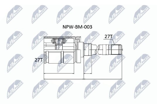 Nty Drivknute drivaksel NTY NPW BM 003