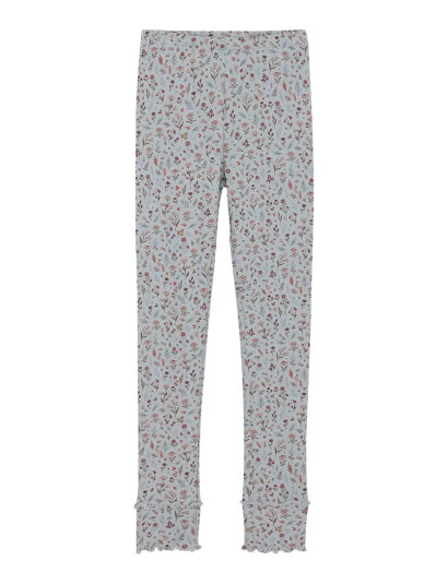 Minymo Leggings Aop Rib Grey 92