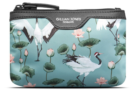 Gillian Jones Makeup purse in Crane Dance Print