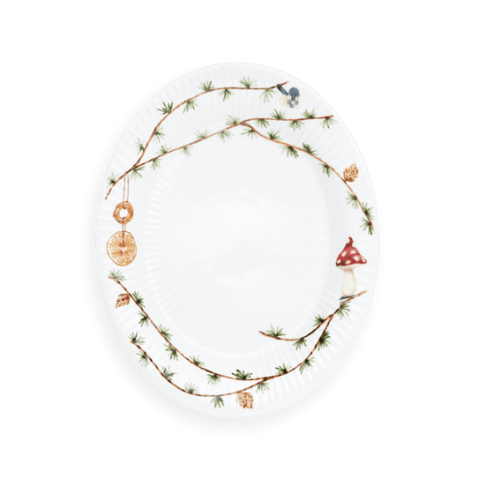 Kähler Hammershøi Christmas ovalt fat 22,5x28,5 cm