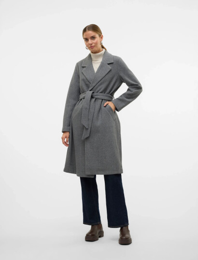 Vero Moda Vmfortuneaya Long Coat Ga Noos Grey XS Vero Moda Vmfortuneaya Long Coat Ga Noos Grey XS