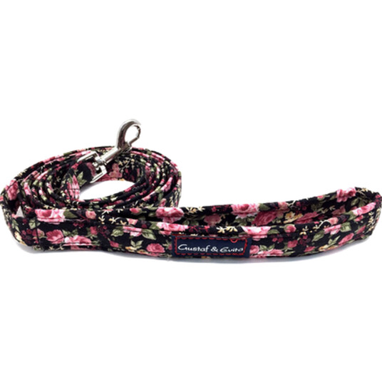 Snøre svart rose 180 cm 20 mm