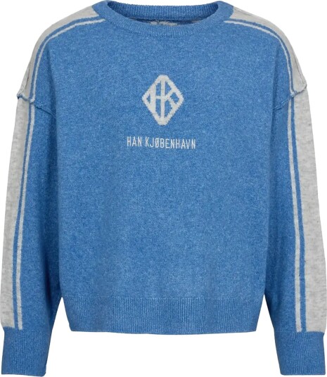 HAN Kjøbenhavn Logo Knit Blue S HAN Kjøbenhavn Logo Knit Blue S