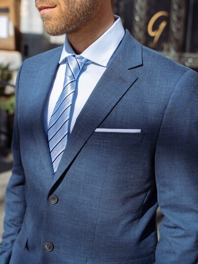 Jack and Jones Solidary Printed Tie Blå ONE SIZE