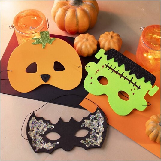 Creativ Company Mini Spøkelsesmasker Halloweenfarger Creativ Company Mini Spøkelsesmasker Halloweenfarger