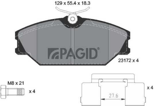 Bremseklosser PAGID T9101N