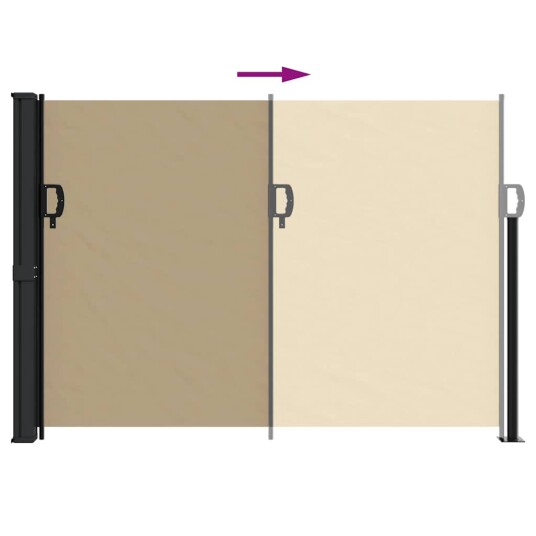 Uttrekkbar sidemarkise beige 140x300 cm 4004300