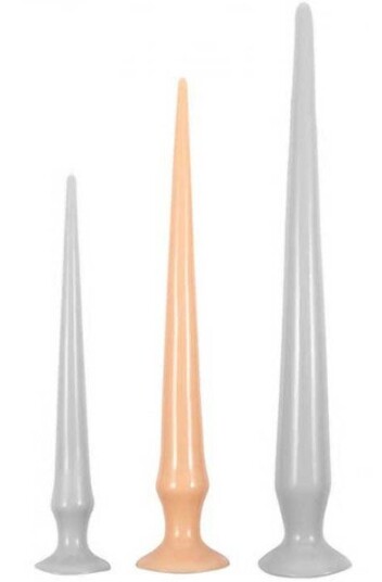 Long Dildo Tail Flex Flesh 43 cm