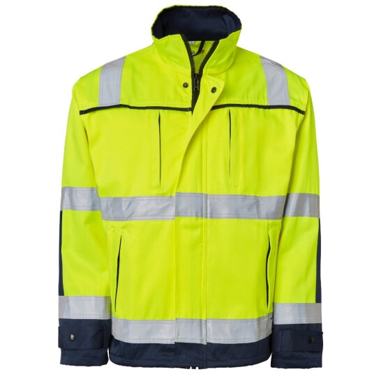 Top Swede 3816 Langermet Jakke Fluorescerende Gul/Marineblå, 1 stk. ,SBG-3816-12 L