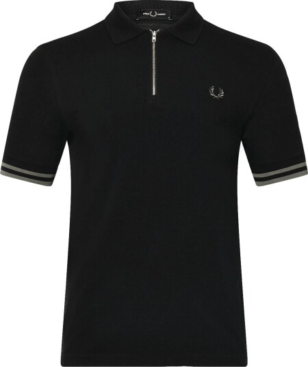 Fred Perry Bold Tipped Polo Shirt Black XL