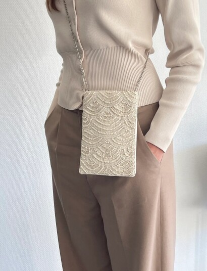 Pipol"s Bazaar Casablanca Phone Clutch Near White   White   ONE SIZE