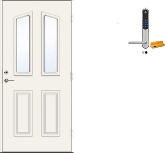 Ytterdør Swedoor Advance-Line Classic Rossini med Yale Doorman Classic Home