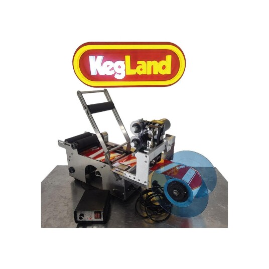 Label Applicator Machine with printer med stempelprinter for bestfør dato