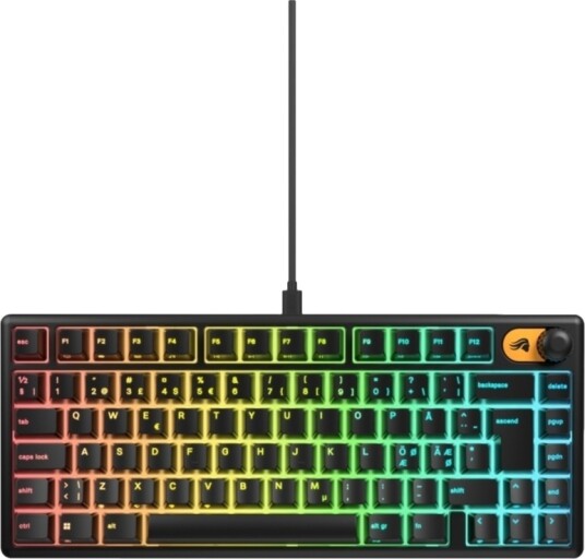Glorious GMBK 75% Membran Tastatur uten Numpad - Nordisk, Svart Glorious GMBK 75% Membran Tastatur uten Numpad - Nordisk, Svart