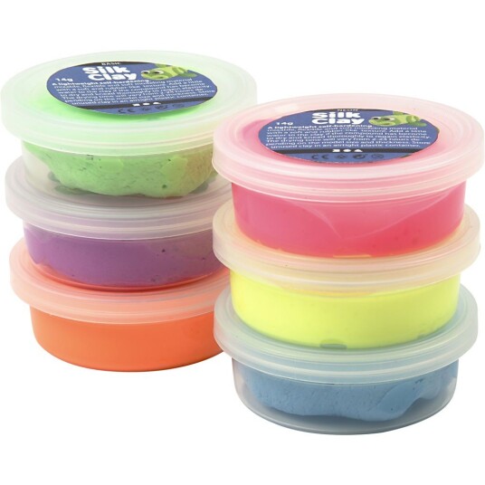 Cc Silk Clay Neonfarger - 6-pakning