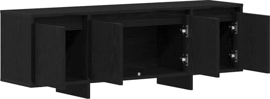 TV skap Svart 120 x 30 x 40,5 cm Konstruert tre