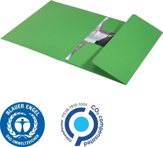 Leitz Recycle   3 Fliksmappe   For A4 210 X 297 Mm   Kapasitet: 250 Ark   Grønn