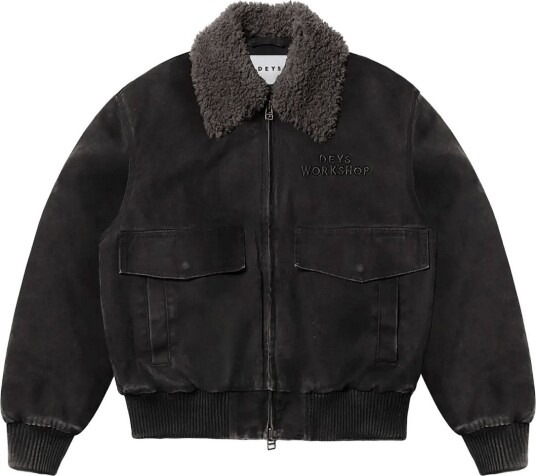 DEYS Anaheim Canvas Bomber Jacket   WASHED BLACK   M