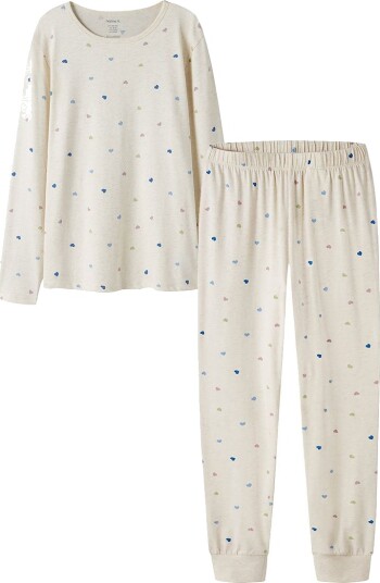Name It Nkfnightset Hearts Pyjamas til Jente i Peyote Melange 98/104