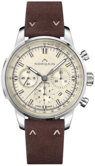 Norqain Herreklokke N2200S22C/C221/20EN.18S Freedom Beige/Lær Ø43 mm