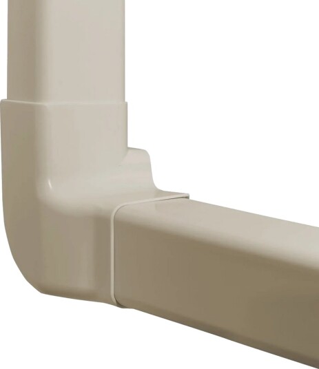 VERTIKAL VINKEL HØYRE 80X60MM, ELFENBEN