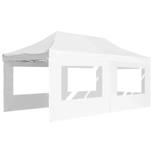 vidaXL Profesjonelt foldbart festtelt med vegger aluminium 6x3 m hvit vidaXL Profesjonelt foldbart festtelt med vegger aluminium 6x3 m hvit