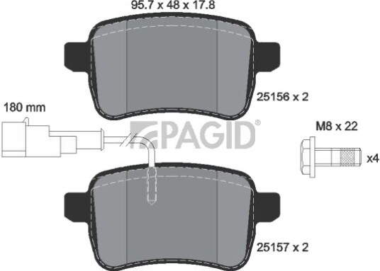 PAGID T2011N Bremseklosser