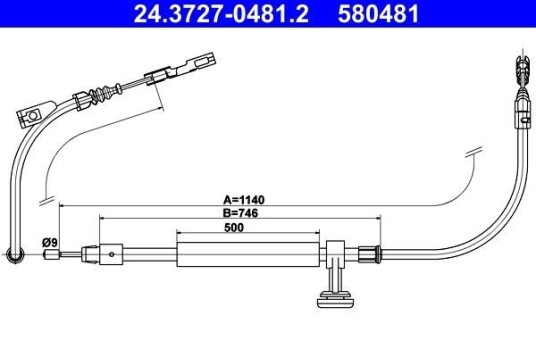 Bremsewire ATE 24.3727 0481.2