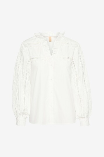 Culture - Bluse cuLio Iris Lace Shirt - Hvit