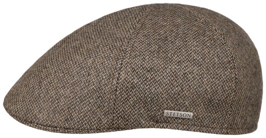 Stetson Men's Texas Fine Herringbone Flat Cap Sand/Black 60-61/XL