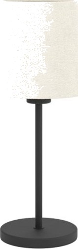 Eglo Febres Bordlampe I Svart Med Hvit Tekstilskjerm Eglo Febres Bordlampe I Svart Med Hvit Tekstilskjerm