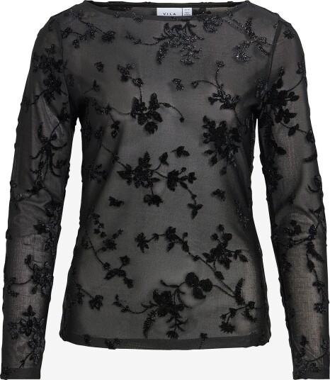 Vila Langermet topp Vimiranda L/S Top/Dc Svart