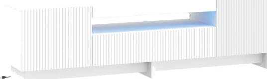 vidaXL LED TV skap Hvit Konstruert tre