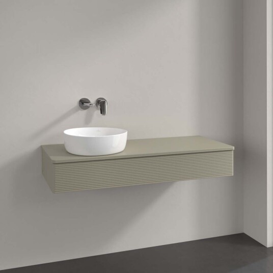 Villeroy & Boch  Antao Servantskap med 1 skuff 120x50x19 cm m/lys Steingrå Matt