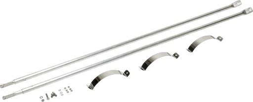 Metalbestos skorstein Ø 200 mm bardun med 1500 mm stenger