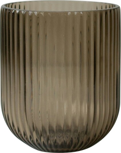 DBKD Simple Stripe glassvase brown Small