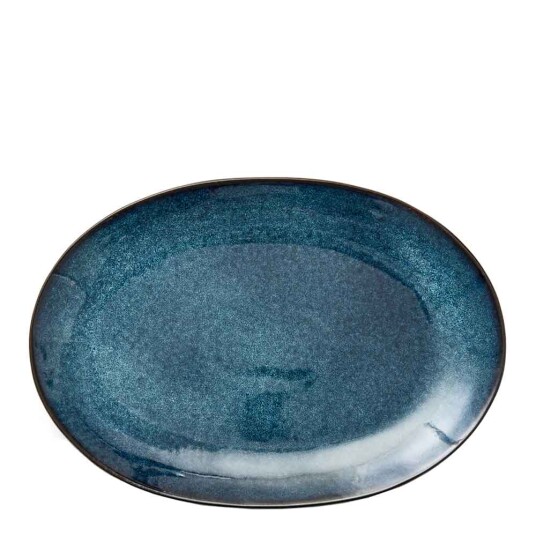 Bitz Fat oval 36x25 cm svart/mørkeblå