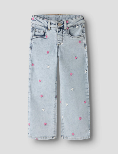 Name It Nmfrose Wide Emb Jeans 2633 Fr Noos Blue 128