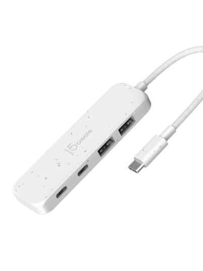 j5create USB C to 4 Port USB Hub USB hub USB 3.2 4 porter Hvit JCH342EW N j5create USB C to 4 Port USB Hub USB hub USB 3.2 4 porter Hvit JCH342EW N