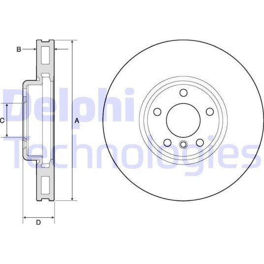 Bremseskive DELPHI BG9155C Bremseskive DELPHI BG9155C