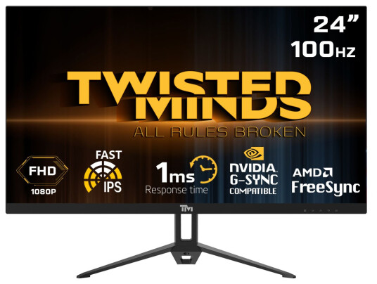 Twisted Minds TM24 FHD Gaming Skjerm 24" 100Hz 1ms