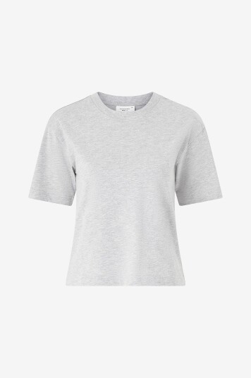 Gina Tricot T skjorte Basic Tee Grå
