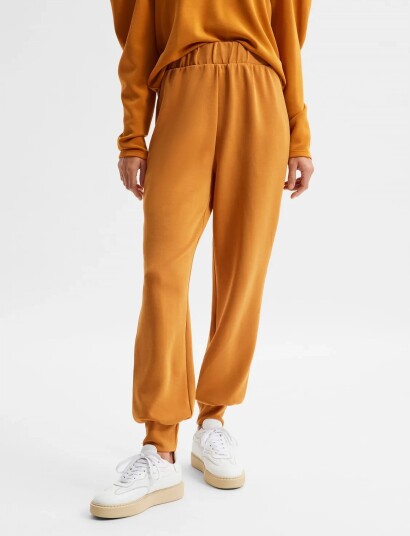 Selected Slflora Mw Sweat Pant B   Orange   XS