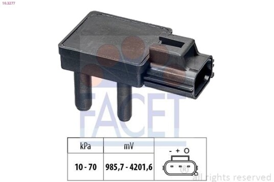 FACET 10.3277 Sensor, avgasstrykk